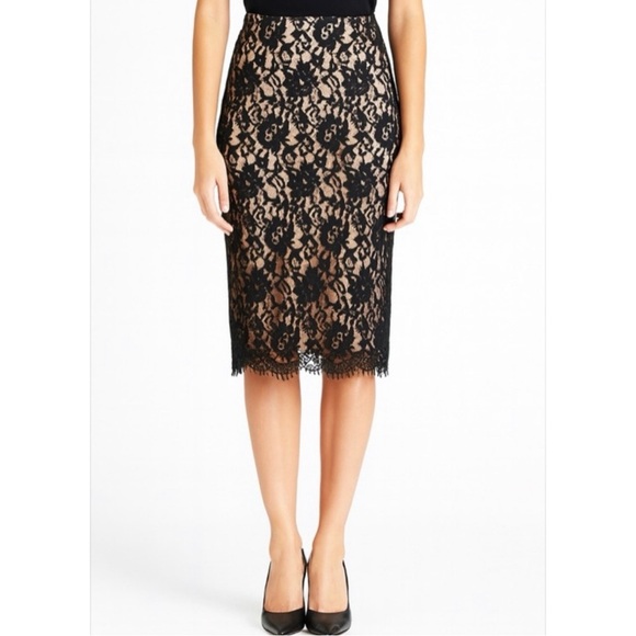 Banana Republic Dresses & Skirts - NWT Banana Republic Black Lace Skirt overlay & Nude Blush Pink Lining
Size 2